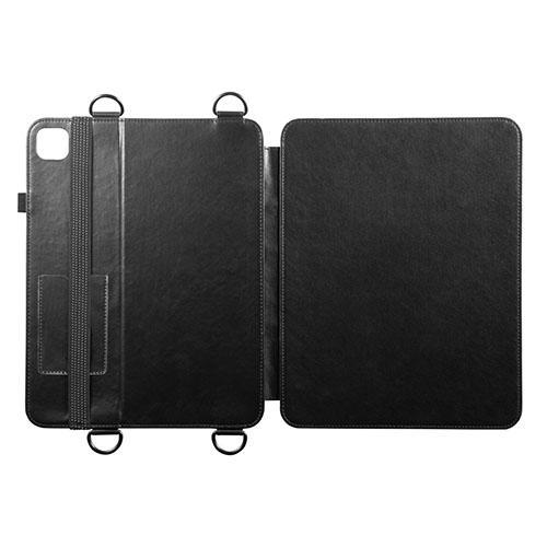 サンワサプライ PDA-IPAD2112BK iPad Air 13インチ（M2/2024） 用スタンド・ベルト付きケース