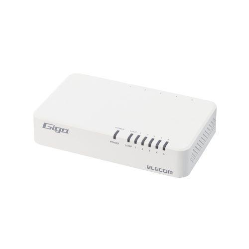 エレコム ELECOM EHC-G05PN4-JW（ホワイト） Giga対応5ポートスイッチ プラ筐体/電源内蔵 マグネット付 6,472円
