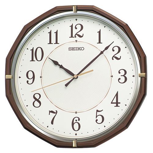セイコー SEIKO KX274B（茶メタリック） 電波 掛時計 スタンダード 秒針タイプ