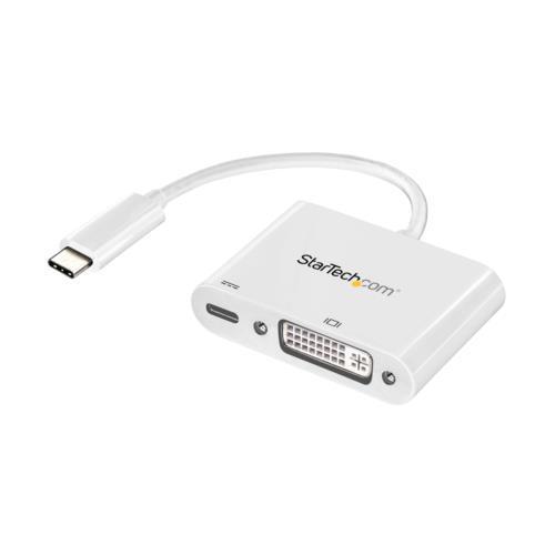 StarTech スターテック CDP2DVIUCPW USB-C-DVIアダプタ USB PD対応 ホワイト