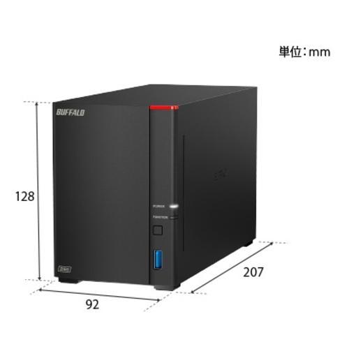バッファロー BUFFALO LS720D1602 2.5GbE DTCP-IP 対応 NAS 2ドライブ 16TB