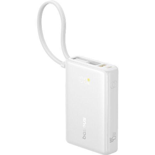 Baseus ベースアス P10076803213-00（ムーンホワイト） PicoGo モバイルバッテリー 45W 10000mAh USB-Cケーブル内蔵 7,528円