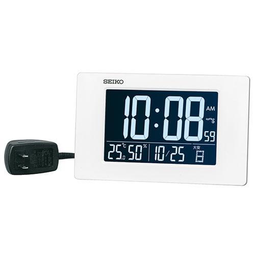 セイコー SEIKO DL214W（白） 電波掛け置き兼用時計