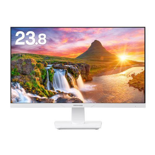 GREEN HOUSE グリーンハウス GH-LCW24L-WH 23.8型 フルHDディスプレイ ホワイト