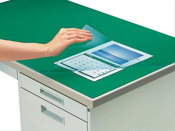 コクヨ KOKUYO デスクマット軟質（非転写） 下敷付 902×622 グリーン