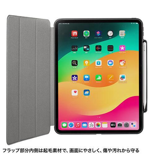 サンワサプライ PDA-IPAD2014BK（ブラック） iPad Pro 13インチ（M4/2024） 用タッチペン収納ポケット付きケース