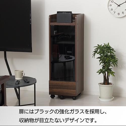 クロシオ 【組立式】25237 ゲーム機ラック キャスター付き ブラウン