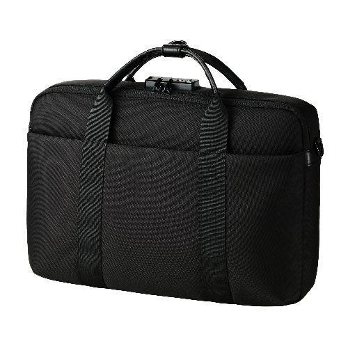 エレコム ELECOM BM-CBSC01BK（ブラック） ビジネスバッグ 防犯 ブリーフケース 11L 2Way （手提げ/肩掛け） TSAロック（ダイヤルロック式） 14インチPC収納可