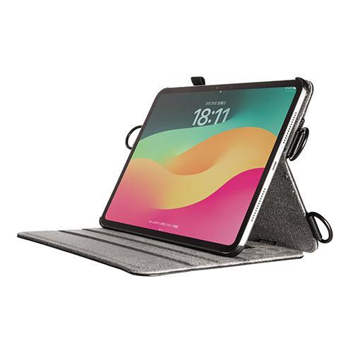 サンワサプライ PDA-IPAD1712BK2 iPad Pro 11インチ（M4/2024） 用スタンド・ベルト付きケース