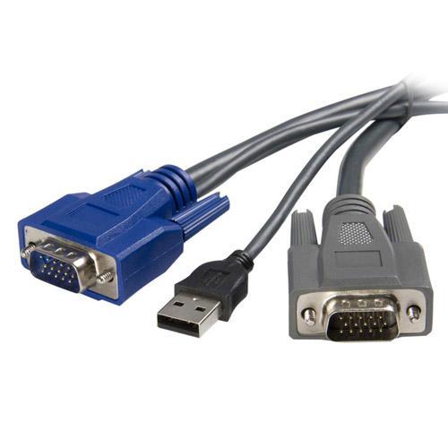 StarTech スターテック SVUSBVGA6 PC切替器専用USB/VGA 極細KVMケーブル 1.8m