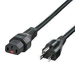 サンワサプライ APW12-515C13LK05（ブラック） 抜け防止ロック電源コード 3P・5m