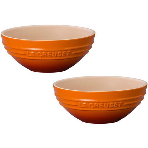 ル・クルーゼ LE CREUSET マルチボールセット 15cm 2個入 910311-15（オレンジ）