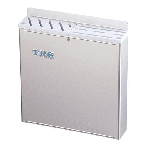 遠藤商事 18-8プラ板付カラーナイフラック 大 ABタイプ 白