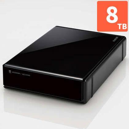 エレコム ELECOM ELD-QEN2080UBK（ブラック） SeeQVault対応3.5インチ外付けハードディスク 8TB
