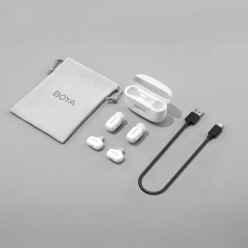 BOYA ボーヤ BOYA mini13（ホワイト） コンパクトワイヤレスマイク USB Type-C、Lightningコネクタ対応