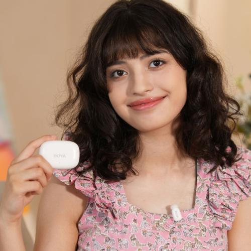 BOYA ボーヤ BOYA mini13（ホワイト） コンパクトワイヤレスマイク USB Type-C、Lightningコネクタ対応