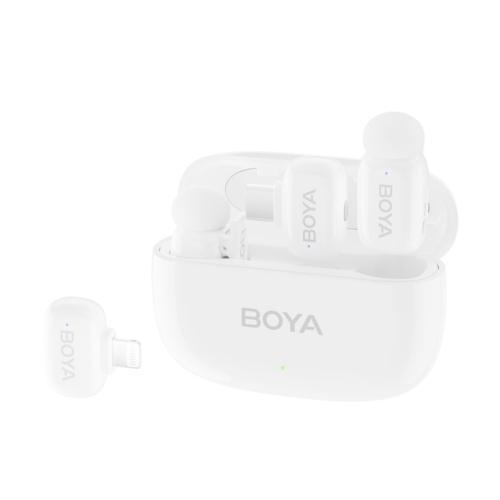 BOYA ボーヤ BOYA mini13（ホワイト） コンパクトワイヤレスマイク USB Type-C、Lightningコネクタ対応