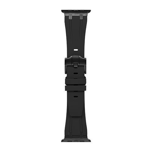 オウルテック OWLTECH OWL-AWBLTAC06-BK（ブラック） Apple Watch （42/44/45/46/49mm）用 タクティカルシリコンラバーバンド TACTIX（タクトナイン）