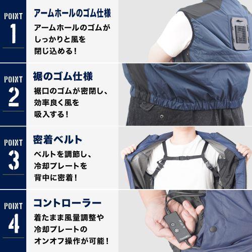サンコー Thanko TKCV24FSW 冷蔵服3 USB給電 洗濯可 ストームホワイト フリーサイズ