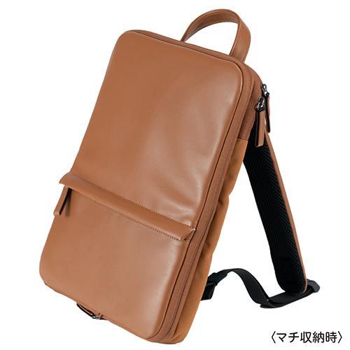 ナカバヤシ CB-282BR（ブラウン） 厚みが変わるPCバックパック 14インチ