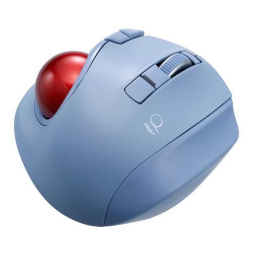 ナカバヤシ MUS-TRLF224BL（ブルー） Qシリーズ 小型無線静音5ボタンレーザー式親指トラックボール