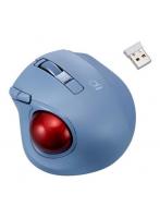 ナカバヤシ MUS-TRLF224BL（ブルー） Qシリーズ 小型無線静音5ボタンレーザー式親指トラックボール