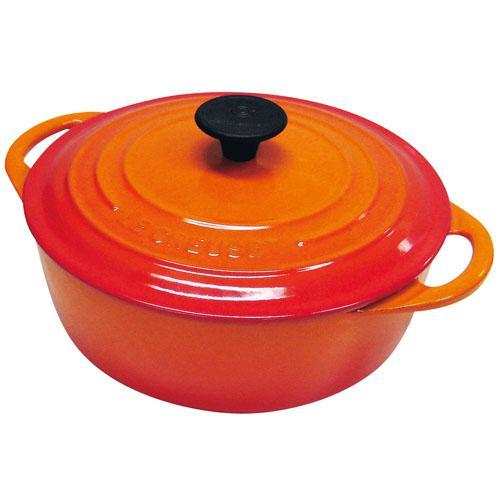 ル・クルーゼ LE CREUSET ココット ビス ロンド IH対応 両手鍋 22cm（オレンジ） 19,622円