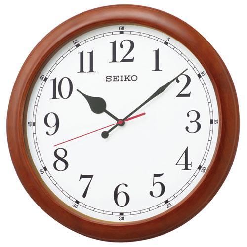 セイコー SEIKO KX238B（茶木地） オフィスタイプ 電波掛時計