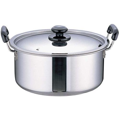 遠藤商事 SAステンレス プラ柄 IH対応 厚板実用鍋 33cm AZT0733