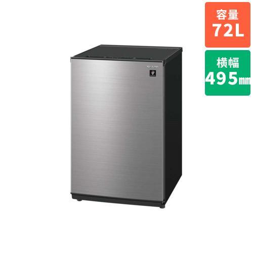 シャープ SHARP FJ-HM7K-H メタリックグレー 1ドア冷凍庫 グルメクール どっちもドア 72L 幅495mm