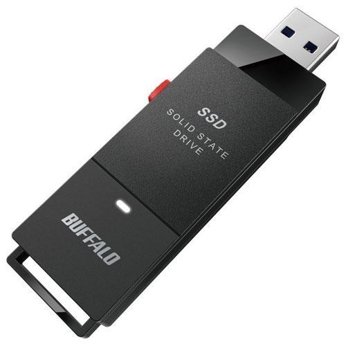 バッファロー BUFFALO SSD-SCT500U3-BA（ブラック） ケーブルレス ポータブルSSD 500GB