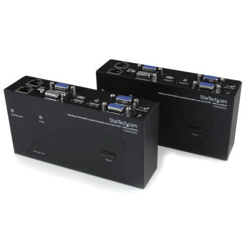StarTech スターテック SV565DUTPU Cat5使用デュアルVGA対応KVM延長器 最大200m延長
