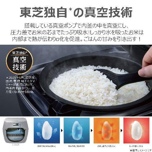 東芝 TOSHIBA RC-10HGX-W（グランホワイト） 炎 匠炊き 真空圧力IH炊飯器 5.5合炊き