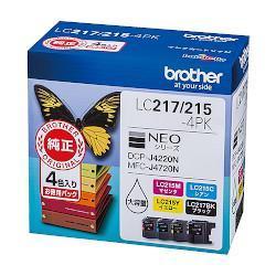 ブラザー brother LC217/215-4PK 純正 インクカートリッジ 4色パック 大容量