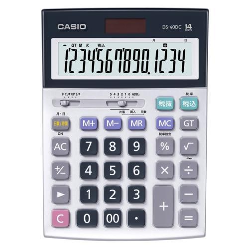 CASIO カシオ DS-40DC 本格実務電卓 時間計算タイプ 14桁