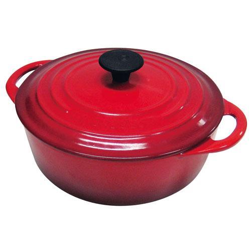 ル・クルーゼ LE CREUSET ココット ビス ロンド IH対応 両手鍋 22cm（チェリーレッド）