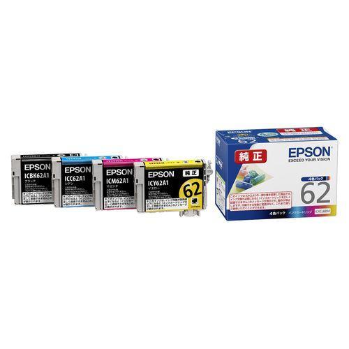 エプソン EPSON IC4CL62A1（クリップ） 純正 インクカートリッジ 4色パック 5,329円