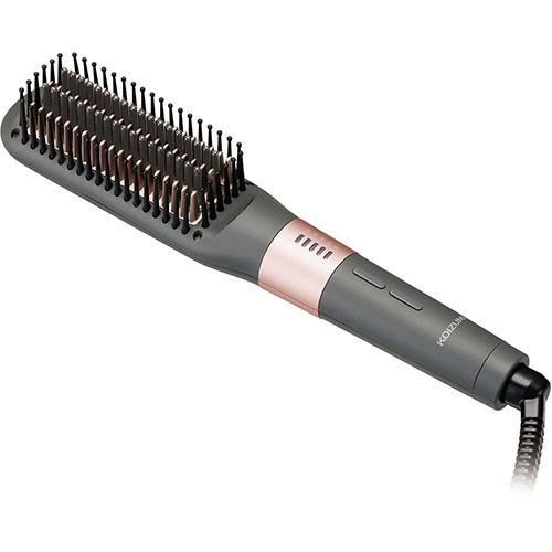 コイズミ KOIZUMI KHR-6800-H（グレー） ボブスタイル ヘアアイロン ブラシ型 4段階温度調節/マイナスイオン