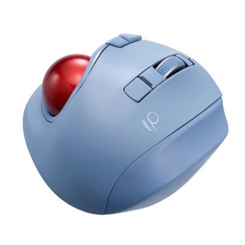 ナカバヤシ MUS-TBLF225BL（ブルー） Qシリーズ 小型Bluetooth静音5ボタンレーザー式親指トラックボール