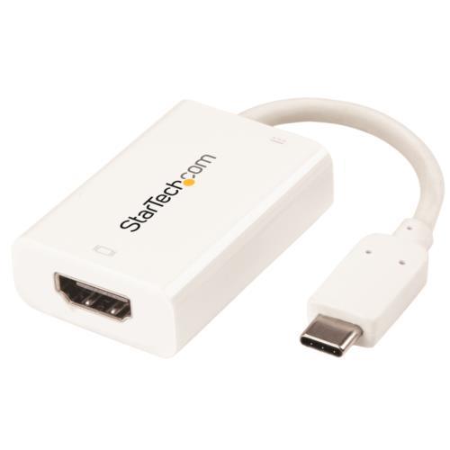 StarTech スターテック CDP2HDUCPW USB-C-HDMI変換アダプタ USB給電 4K対応