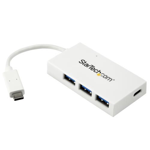 StarTech スターテック HB30C3A1CFBW USB-C接続4ポート増設USB3.0ハブ ホワイト