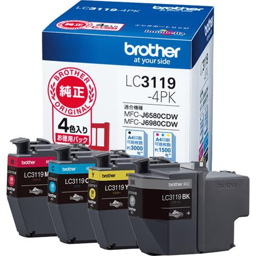 ブラザー brother LC3119-4PK 純正 お徳用4色パック 大容量タイプ