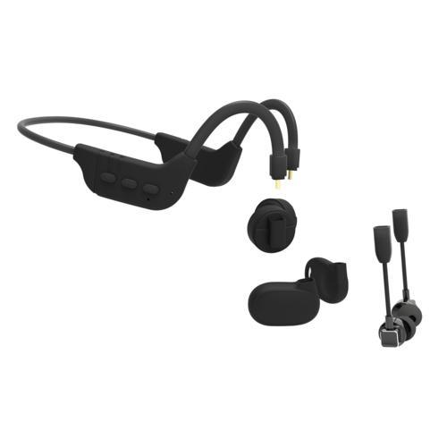 GREEN HOUSE グリーンハウス GH-OWSE-BK（ブラック） 3in1ワイヤレスイヤホンBluetooth 5.3 耳にかけて使う骨伝導・空気伝導とカナル型を選べる
