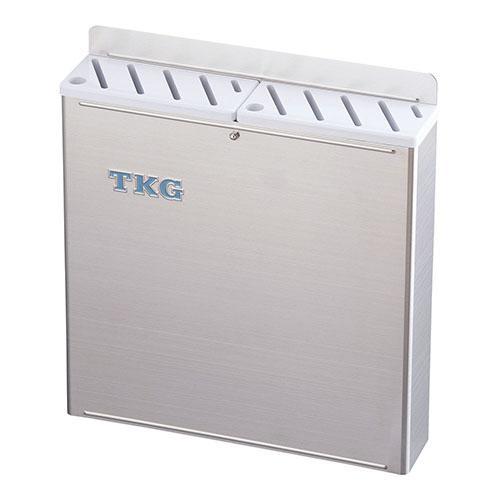 遠藤商事 18-8プラ板付カラーナイフラック 大 Aタイプ 白