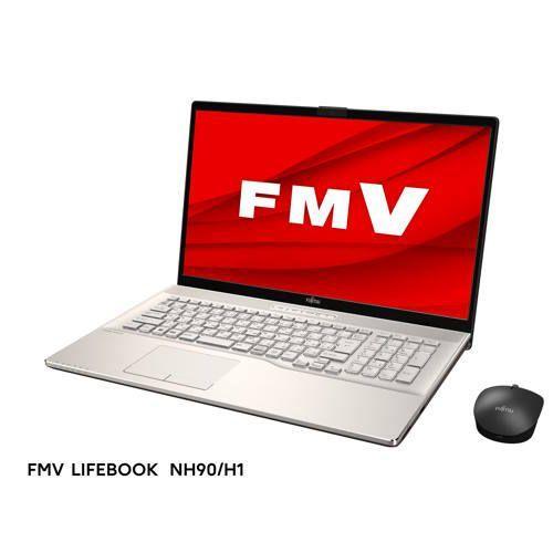 富士通 FUJITSU FMVN90H1G LIFEBOOK NH 17.3型 Core i7/16GB/512GB/Office シャンパンゴールド