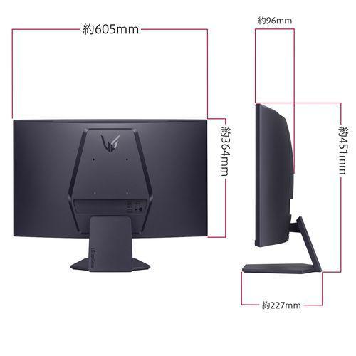 LGエレクトロニクス LG 27GS60QC-B LG UltraGear 27型 WQHDゲーミング曲面ディスプレイ