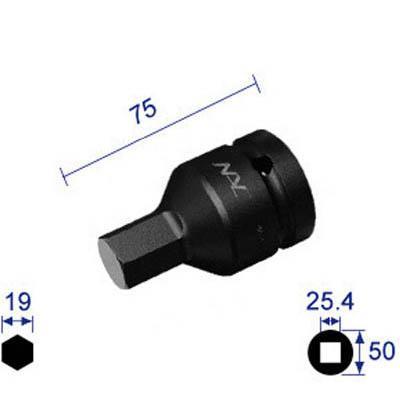 長堀工業 819C ヘキサゴンレンチソケット 差込角25.4x対辺19mm