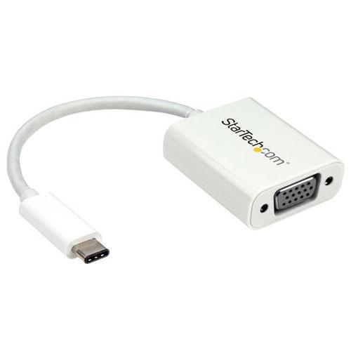 StarTech スターテック CDP2VGAW（ホワイト） USB-C-VGA変換アダプタ