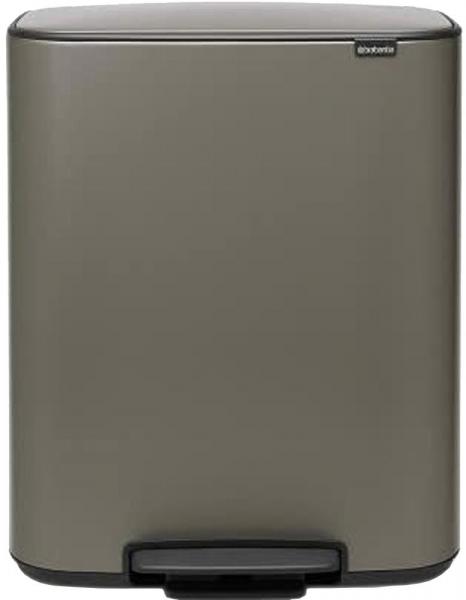 ブラバンシア ペダル式ゴミ箱 BO ペダルビン 2×30L プラチナ ベルギー製 211546