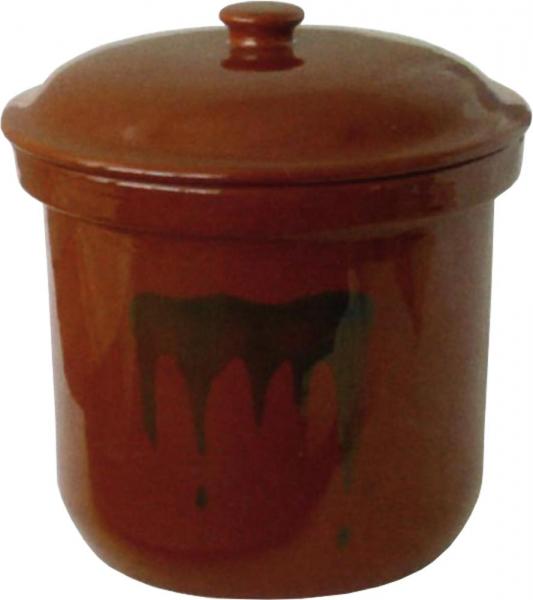 リビング 漬物容器 切立かめ 4号 7.2L 陶器 ぬか漬け 梅漬け 保存容器 角型 茶色